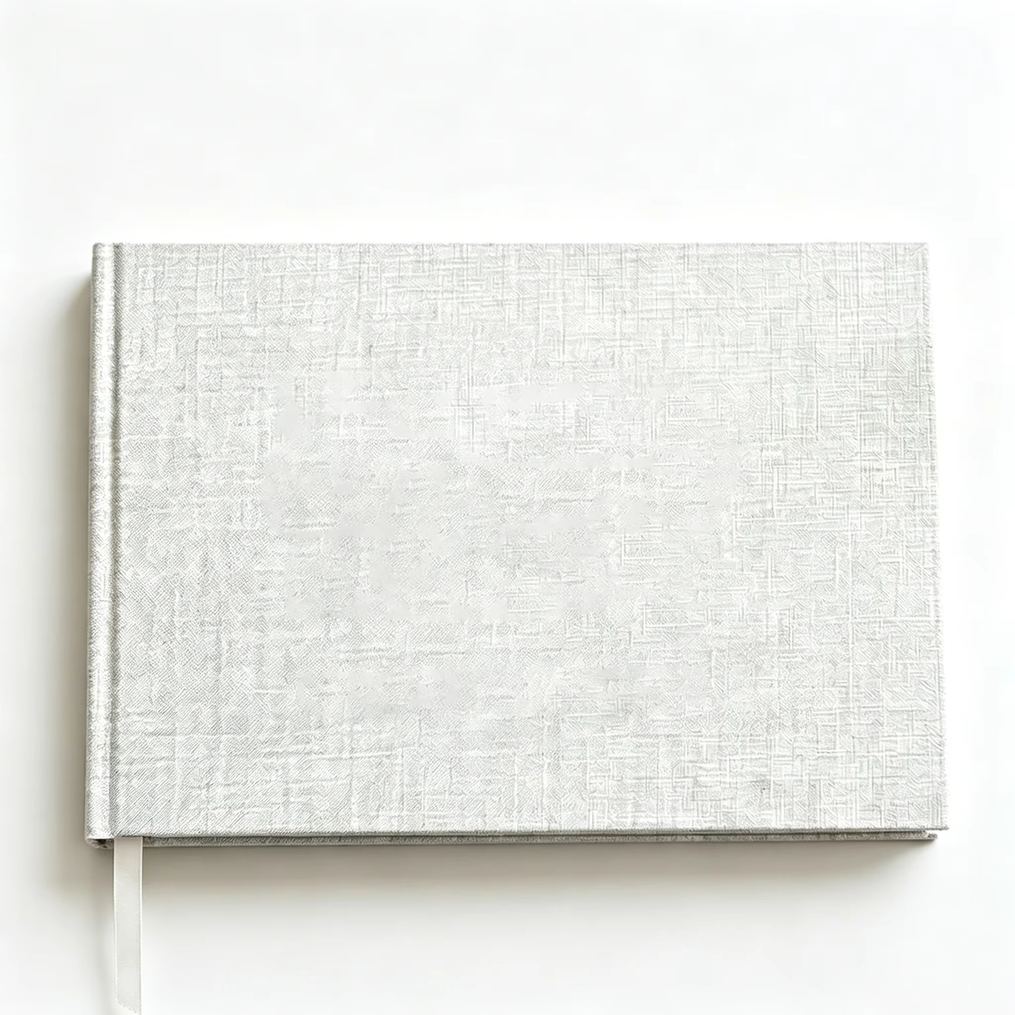 Livre d'or en lin personnalisé gris pour mariage, réception, douche nuptiale, fiançailles – Cadeau s