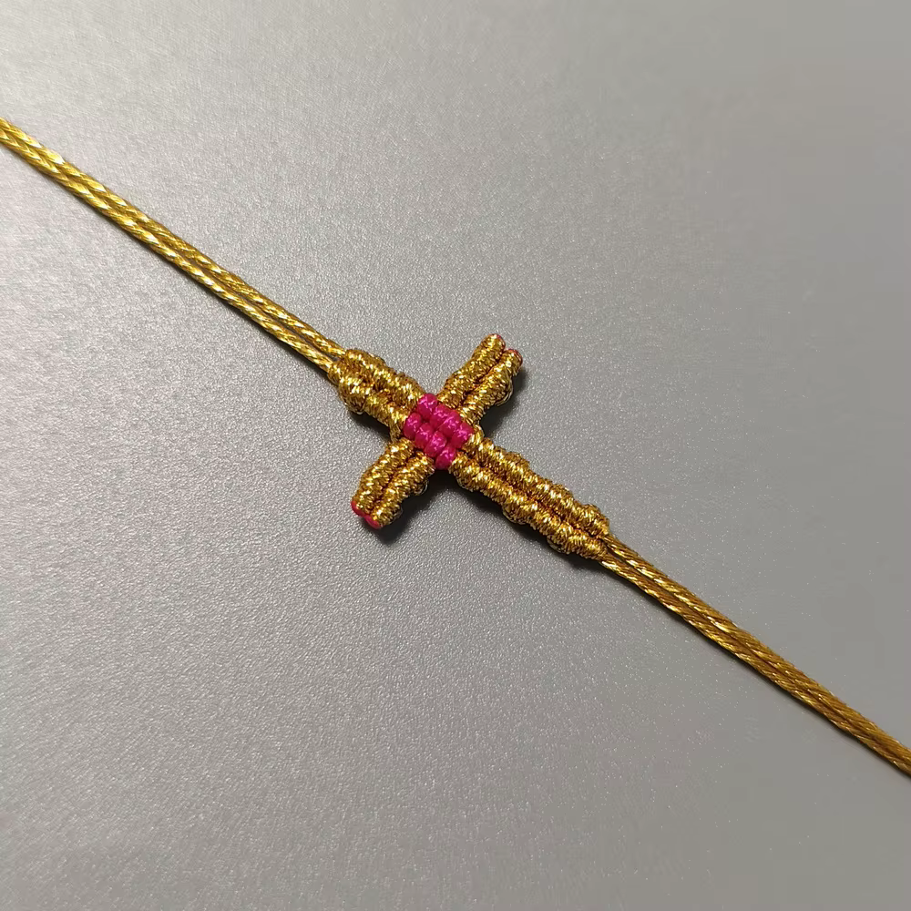 Bracelet croisé en macramé tissé à la main, bijoux réglables de style bohème pour femmes et filles