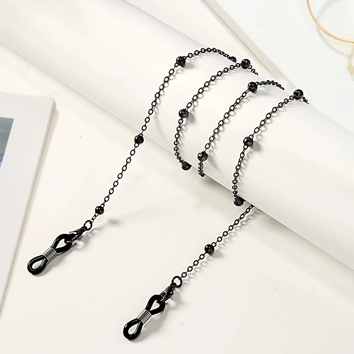 Chaîne de lunettes en perles pour femmes, perles suspendues, sangle de masque, collier fait à la mai