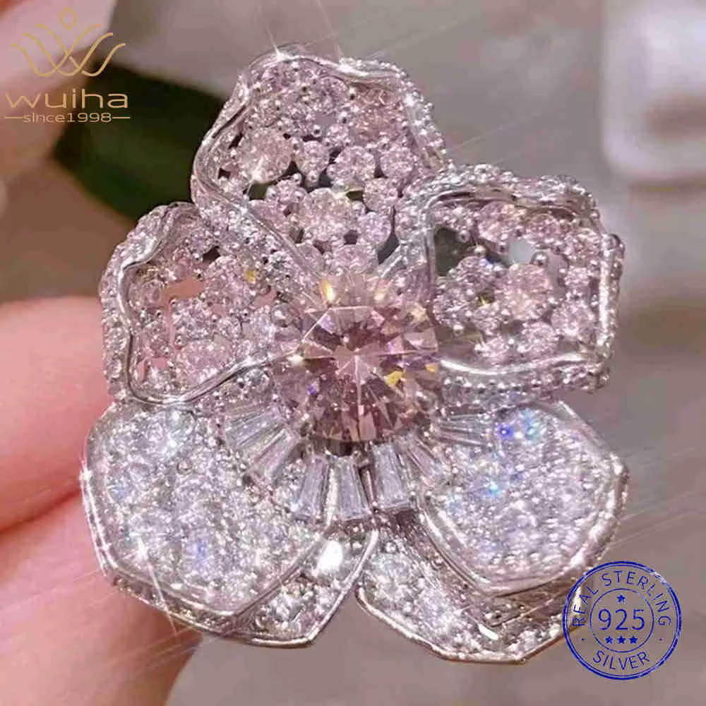WUIHA luxe 100% 925 argent Sterling laboratoire saphir haute teneur en carbone diamants pierres préc