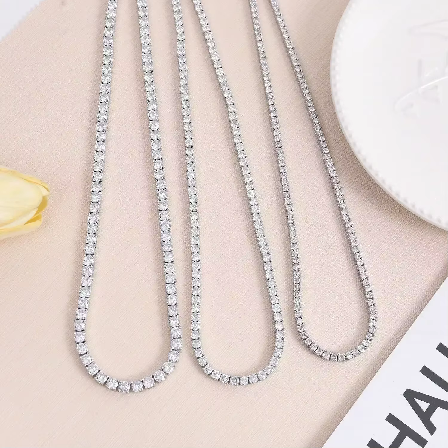 Collier en argent Sterling 925, chaîne en Zircon pour femmes, mode Simple, bijoux de fiançailles, de