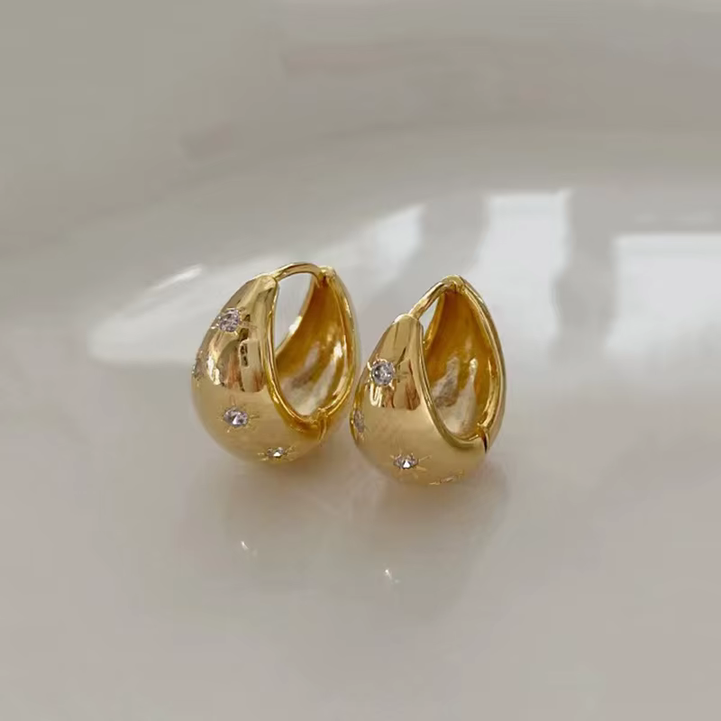 Boucles d'oreilles de luxe en forme d'étoile en Zircon, doux et romantique, strass français, couleur