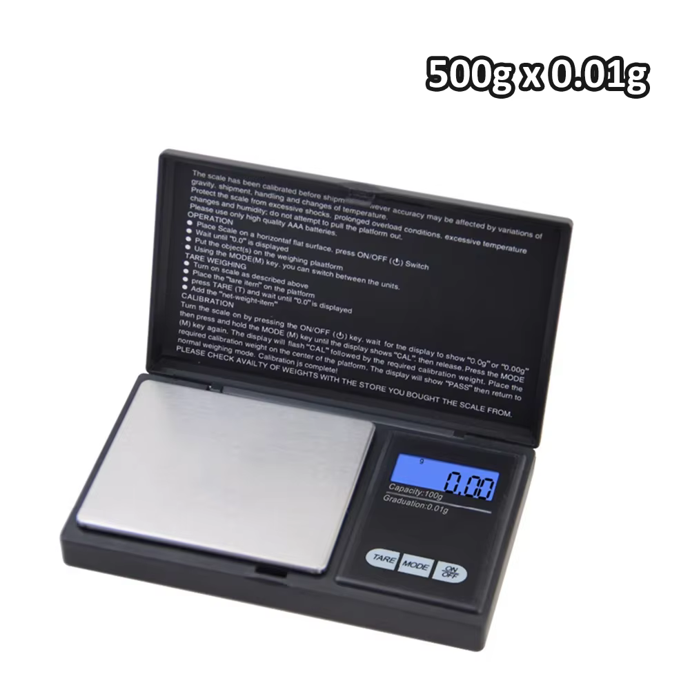 Balance électronique de poche en acier inoxydable miniature pour bijoux, 0,01 g, balance numérique, 