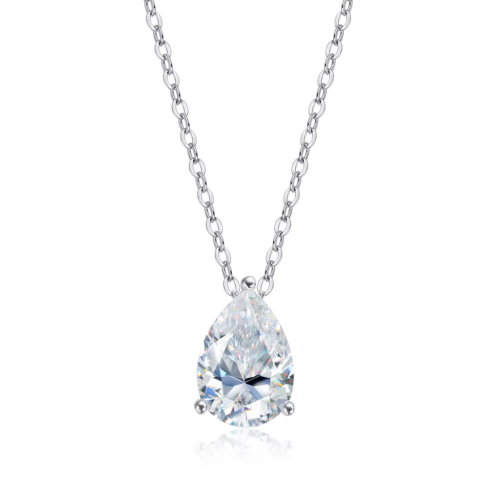 OEVAS – collier goutte d'eau 2-3CT en Moissanite véritable pour femmes, en argent Sterling 925 plaqu