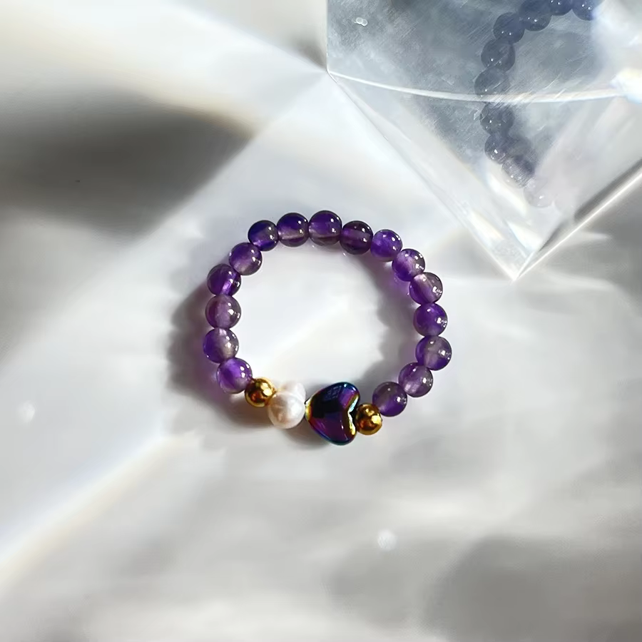 Bague en pierre naturelle bohémien pour mariage, bijoux en forme de cœur d'amour, cadeaux faits à la