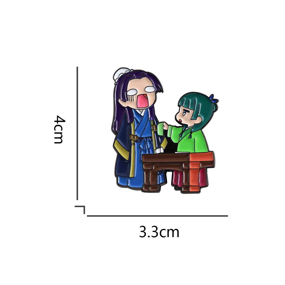 Broche en émail The Apothecary Diaries Maomao Jinshi, broche amusante d'anime Kusuriya no Hitorigoto