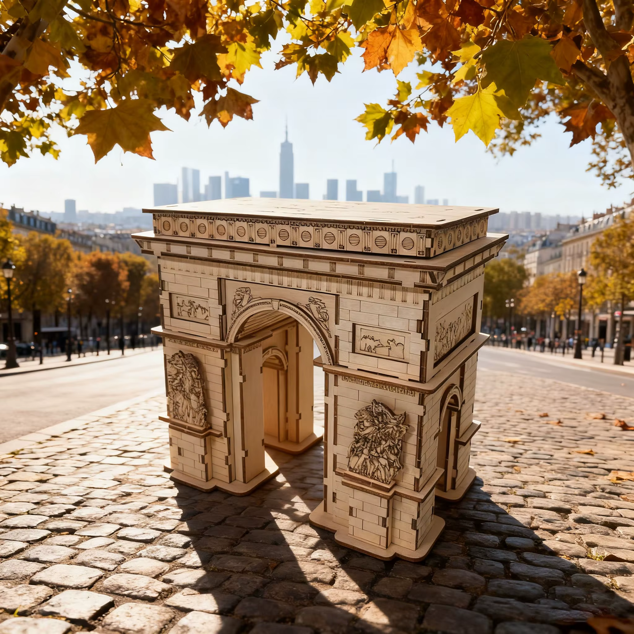 Arc de triomphe en bois, modèle de Puzzle 3D, Kit d'assemblage créatif, décoration de maison, modèle