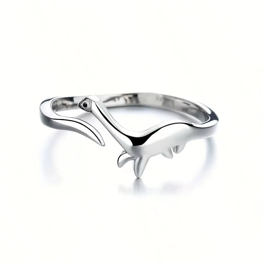 Bague dinosaure réglable pour femme de style rétro - design Jurassic unique, style simple mais éléga
