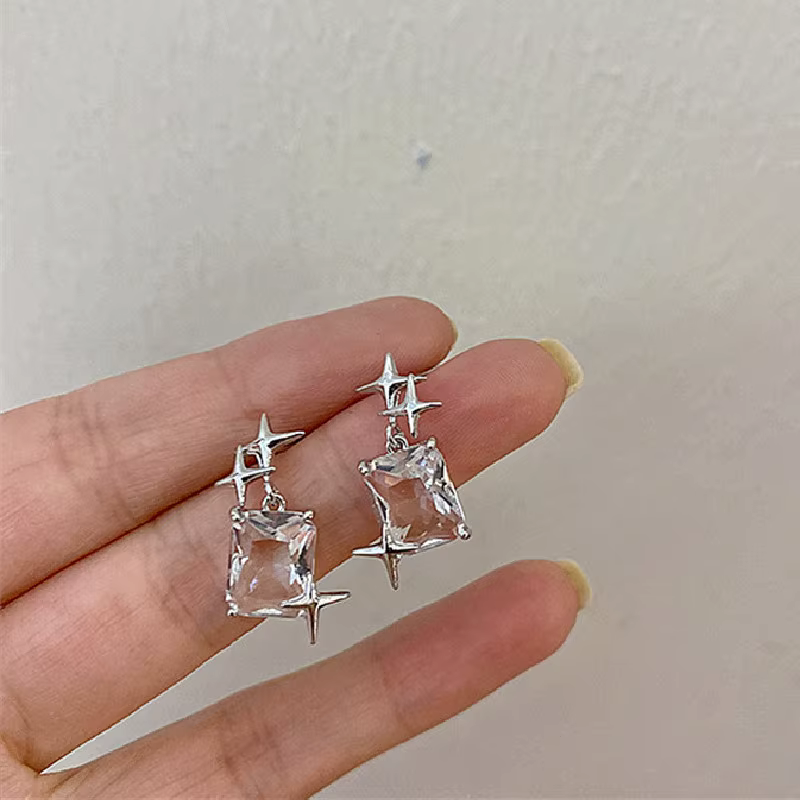 Y2K – boucles d'oreilles pendantes en cristal pour femmes, exquises, étoile, haute qualité, lumière 