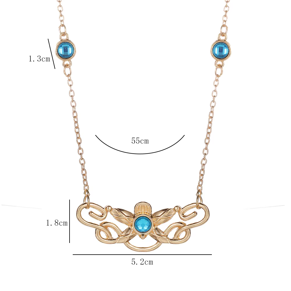 Collier pendentif étoile elfique Vintage fantaisie bleu pierres précieuses bijoux pour femmes hommes