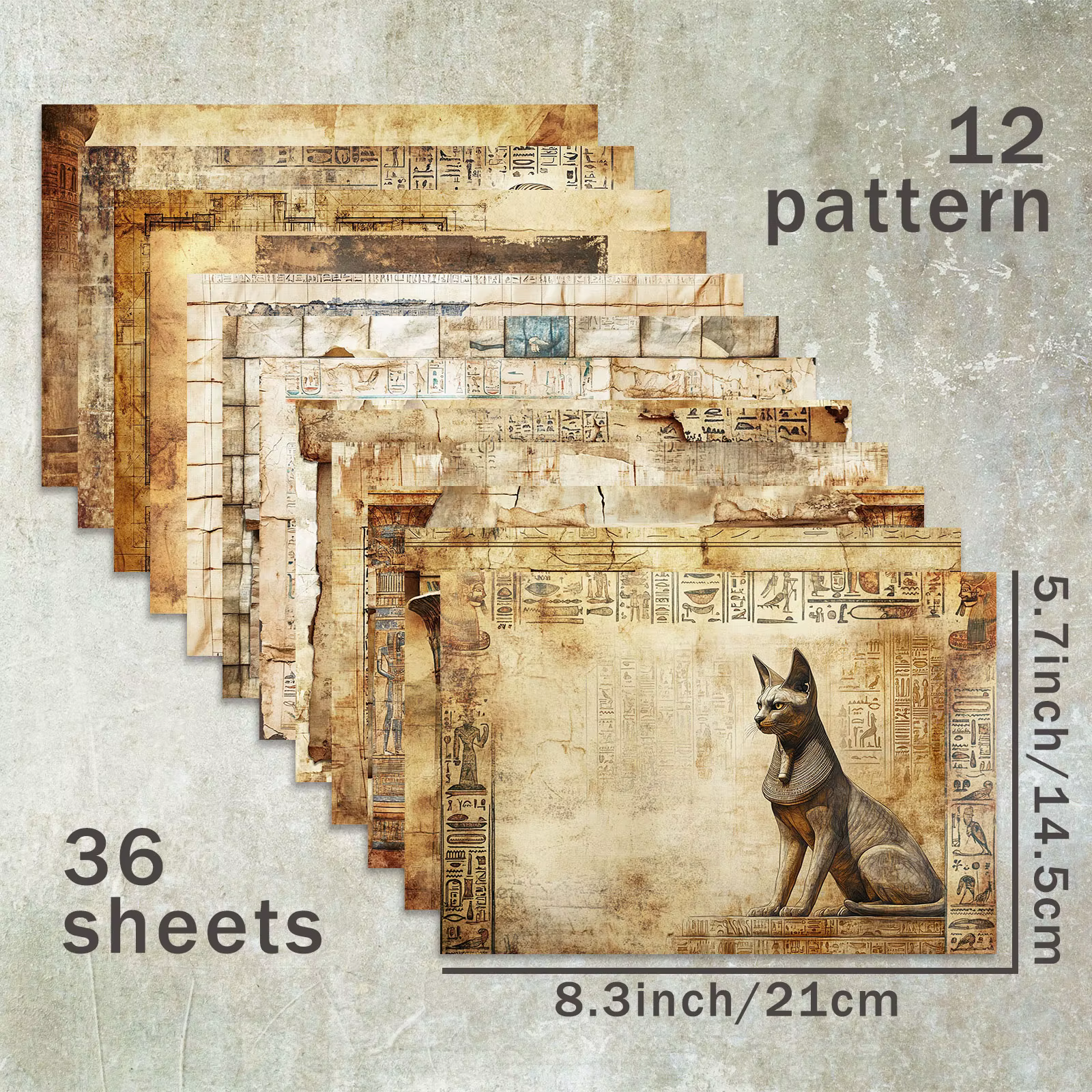 36 feuilles A5 (architecture paysagère européenne) papier fin à découper pour journal à puces, magaz