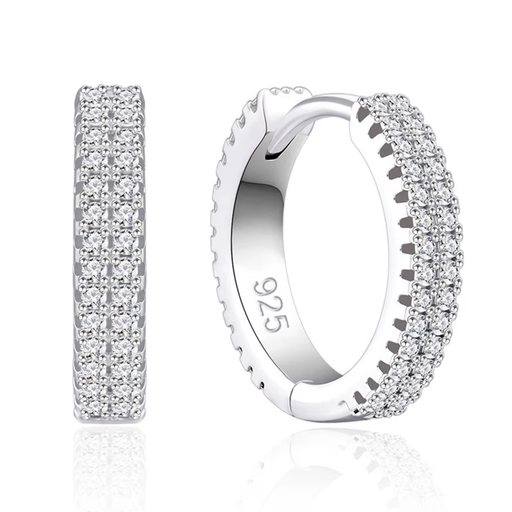 Vinregem Lab créé saphir pierres précieuses personnalité boucles d'oreilles 100% 925 en argent Sterl
