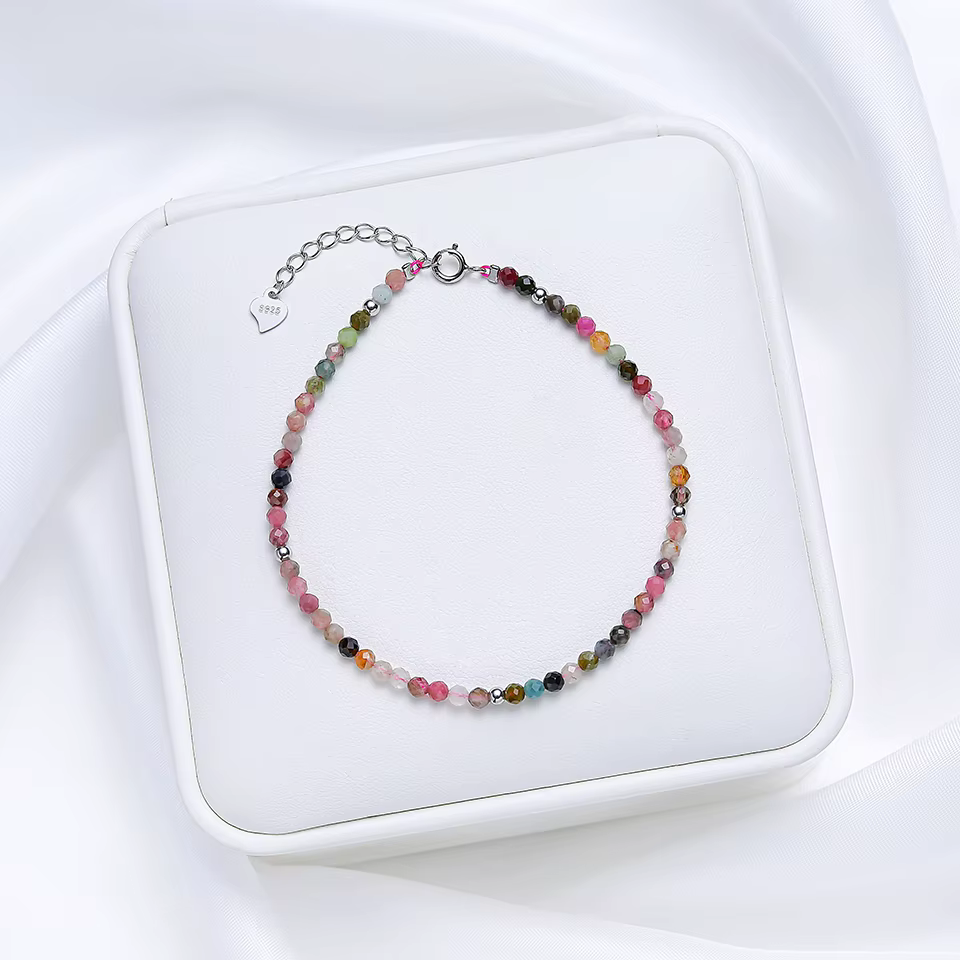 Bracelet de perles en pierre naturelle de 3MM, bijoux de luxe à portée de main avec Bracelet en arge