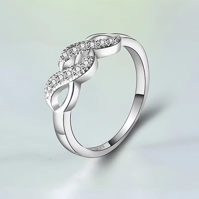 Nouveau bague infini 925 en argent Sterling bague d'éternité breloques meilleur ami cadeau symbole d