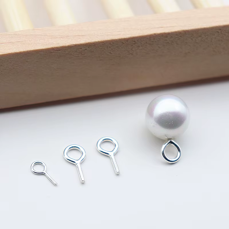 Solide 925 en argent Sterling bijoux à bricoler soi-même résultats pendentif Bail oeil broche perles