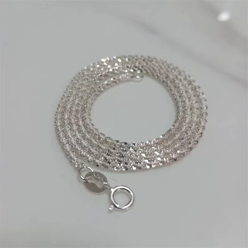 SOMILIA mode 18K or jaune collier authentique S925 en argent Sterling étincelant clavicule pull chaî