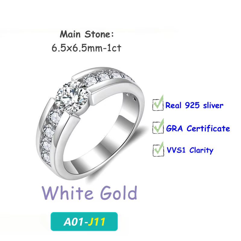 DJMAX – bagues de luxe en Moissanite pour hommes, bijoux originaux en argent Sterling 925, bague de 