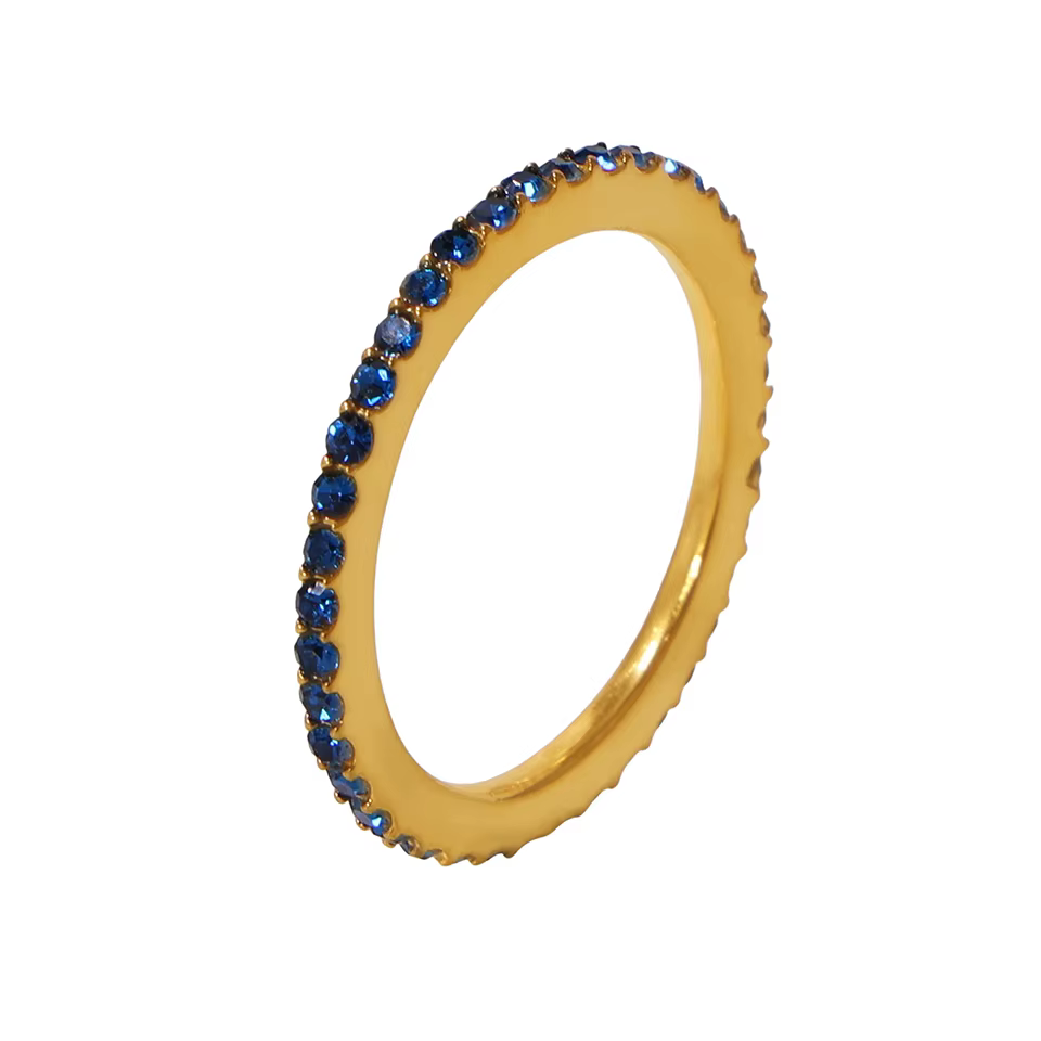 Bague en acier inoxydable plaqué or 18 carats pour femme, cloutée avec contre-indiqué, épaisseur 1mm