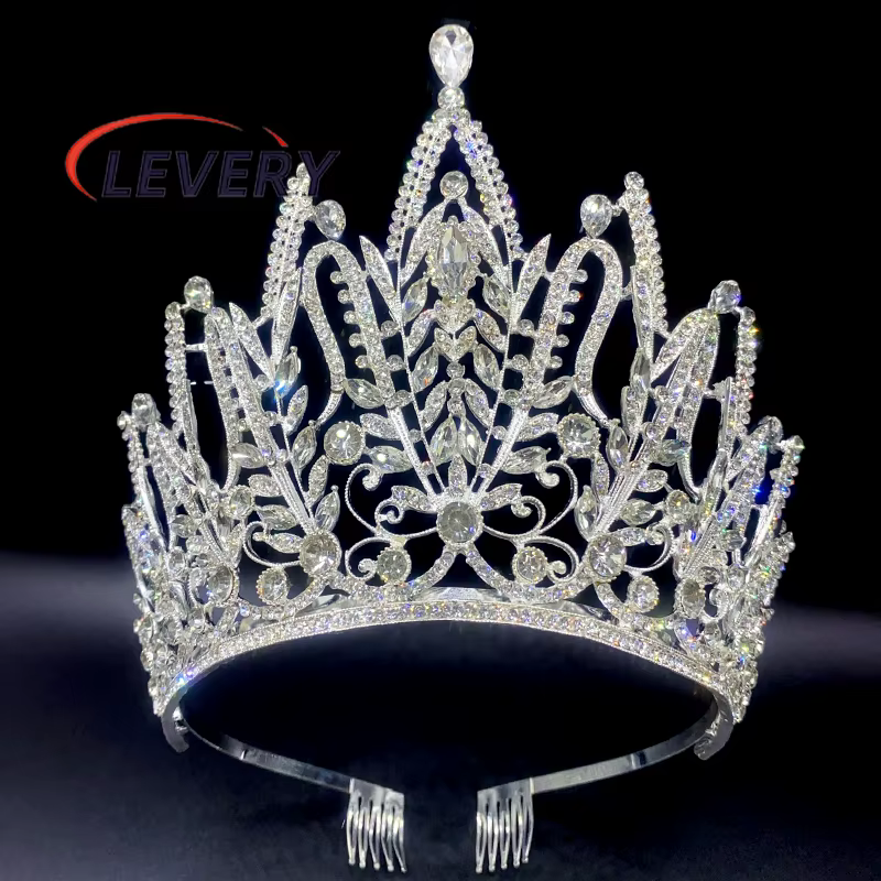 Diadèmes et couronnes Levery pour femmes, diadème de mariage pour mariée, couronne de reine en stras
