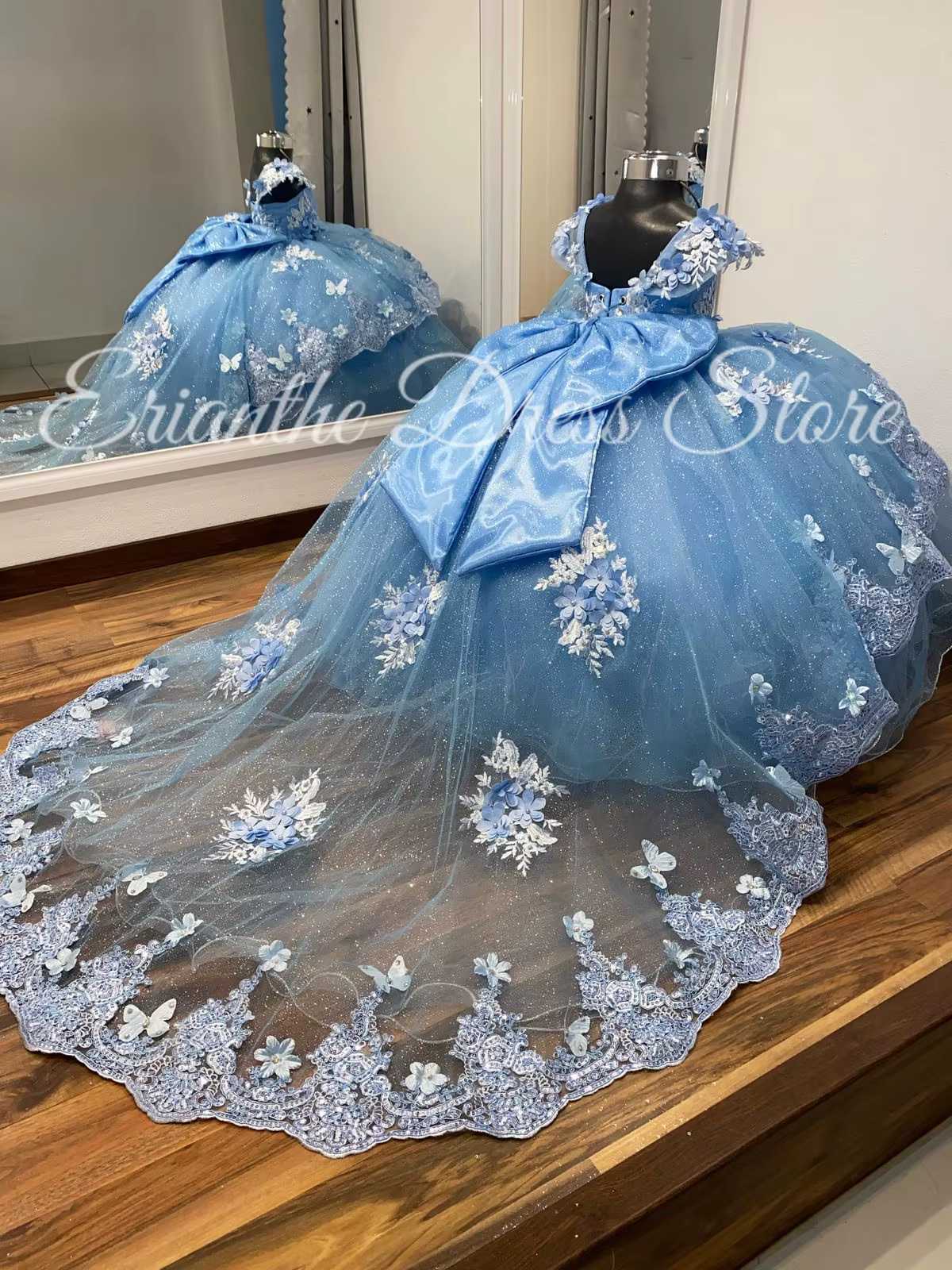 Robe à fleurs rose pour filles, pour mariage, bouffante avec nœud appliqué, princesse, fête d'annive