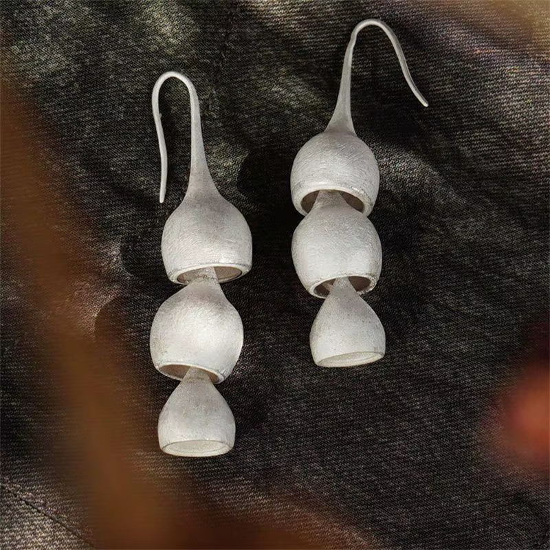 Accessoires de bijoux en cuivre pour hommes et femmes, boucles d'oreilles créatives en forme de gour