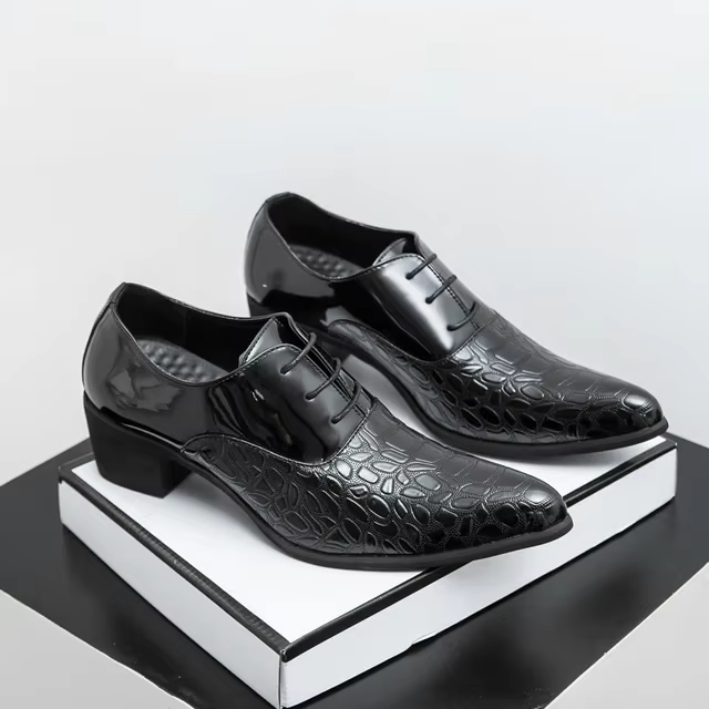 Chaussures de Luxe à Talons Hauts pour Homme, Plusieurs Couleurs, Mocassin à la Mode, de Mariage, de