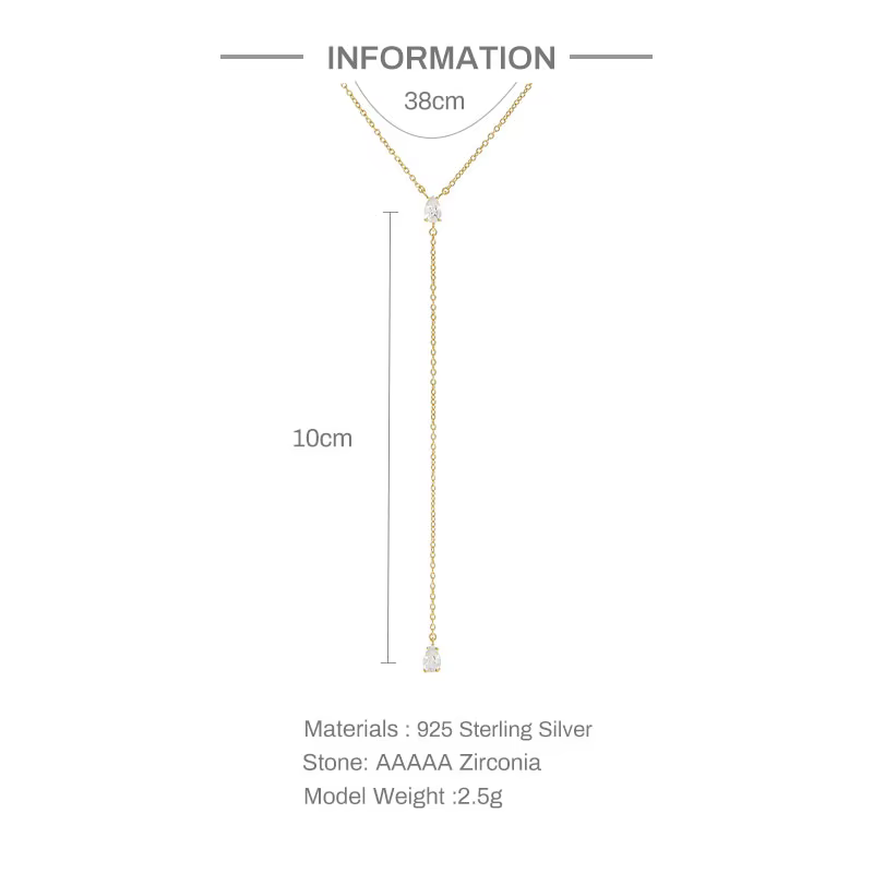 Aide – collier élégant en argent Sterling 925 en forme de Y pour femmes, longue chaîne avec pompon g