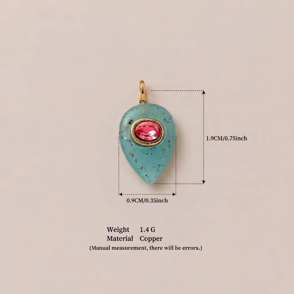 Pendentif Géométrique de Luxe en Zircon Coloré Pierre de Naissance de Décembre, Bijou pour Femme en 