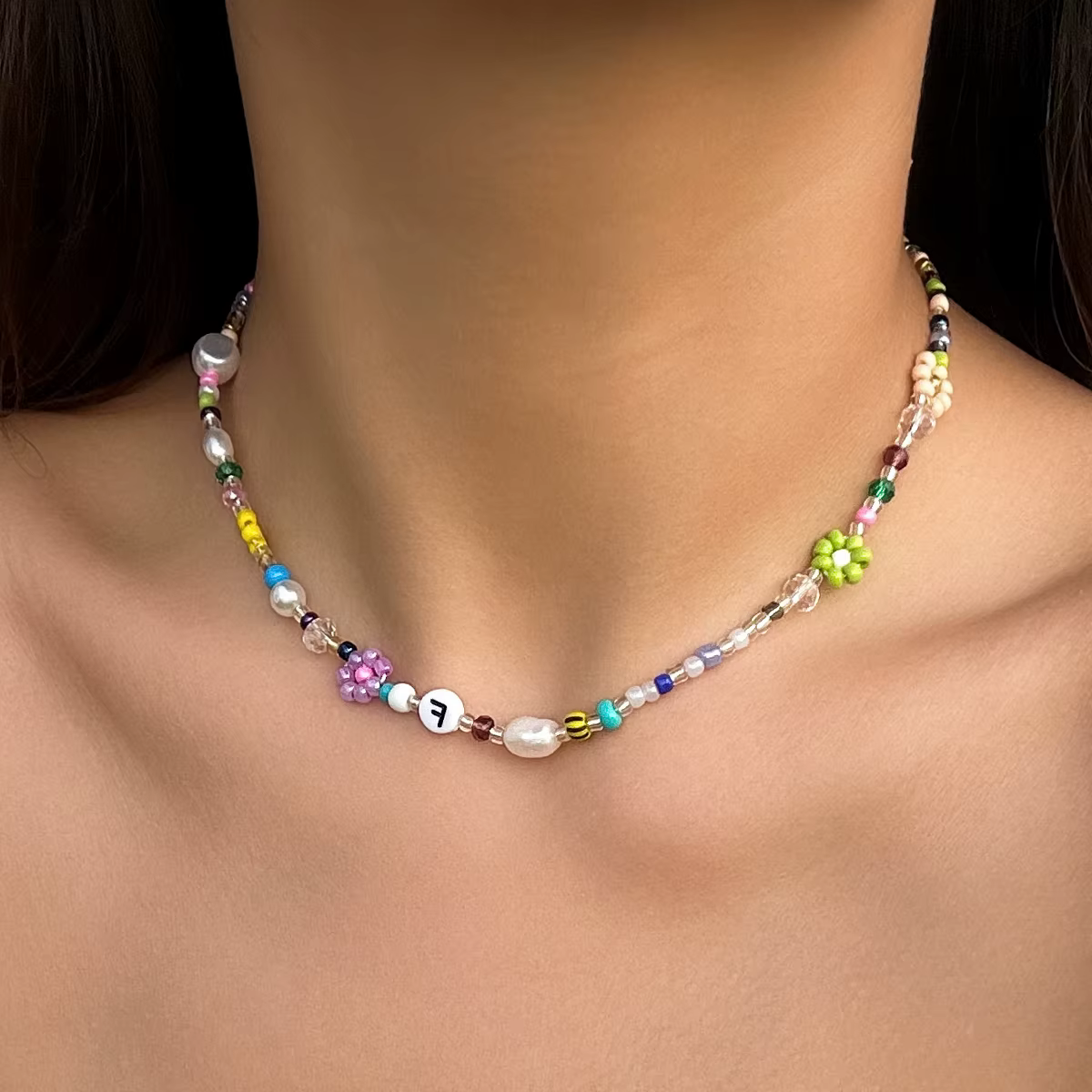 Bijoux Y2K tendance pour femmes, imitation de perles baroques, perles de rocaille faites à la main, 