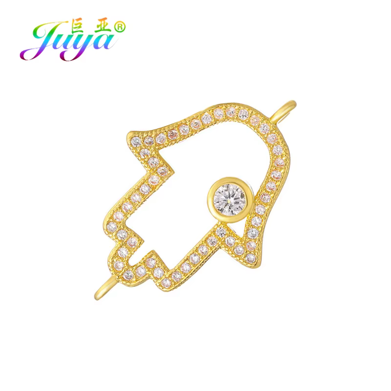 Juya bricolage bijoux turcs résultats à la main Hamsa Fatima pendentif à breloques pour femmes homme