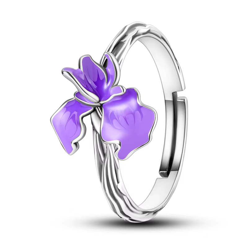 Bagues ouvertes Iris en argent Sterling 925 originales pour femmes et filles, bijoux cadeaux d'anniv