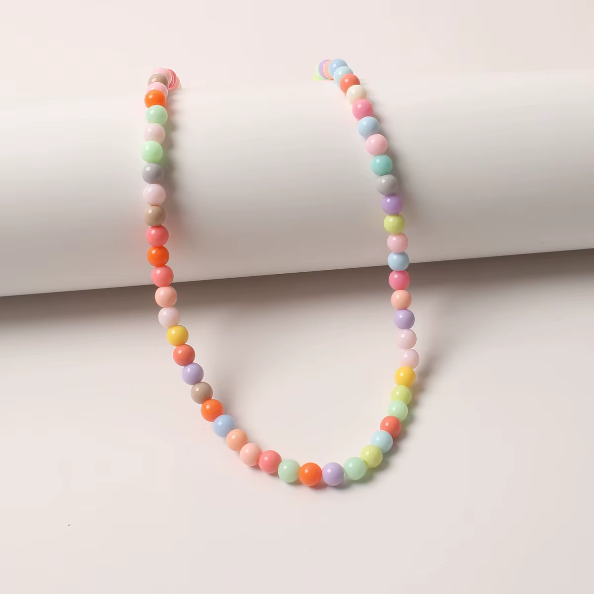 Boho bohème tour de cou à la main arc-en-ciel perles collier couleur bonbon perle collier filles mod