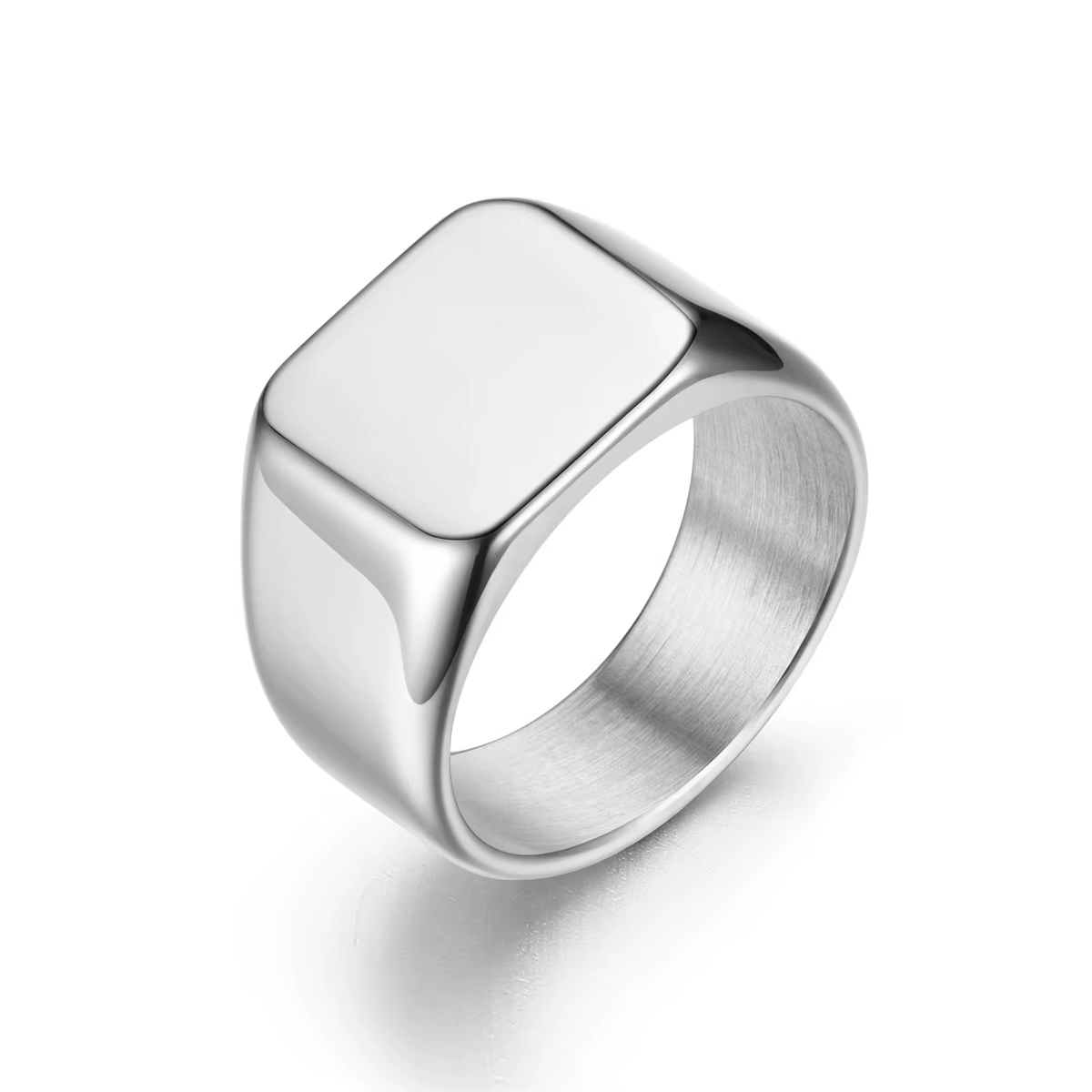 Bague classique en acier inoxydable pour hommes, bijoux à la mode de grande taille dans des couleurs