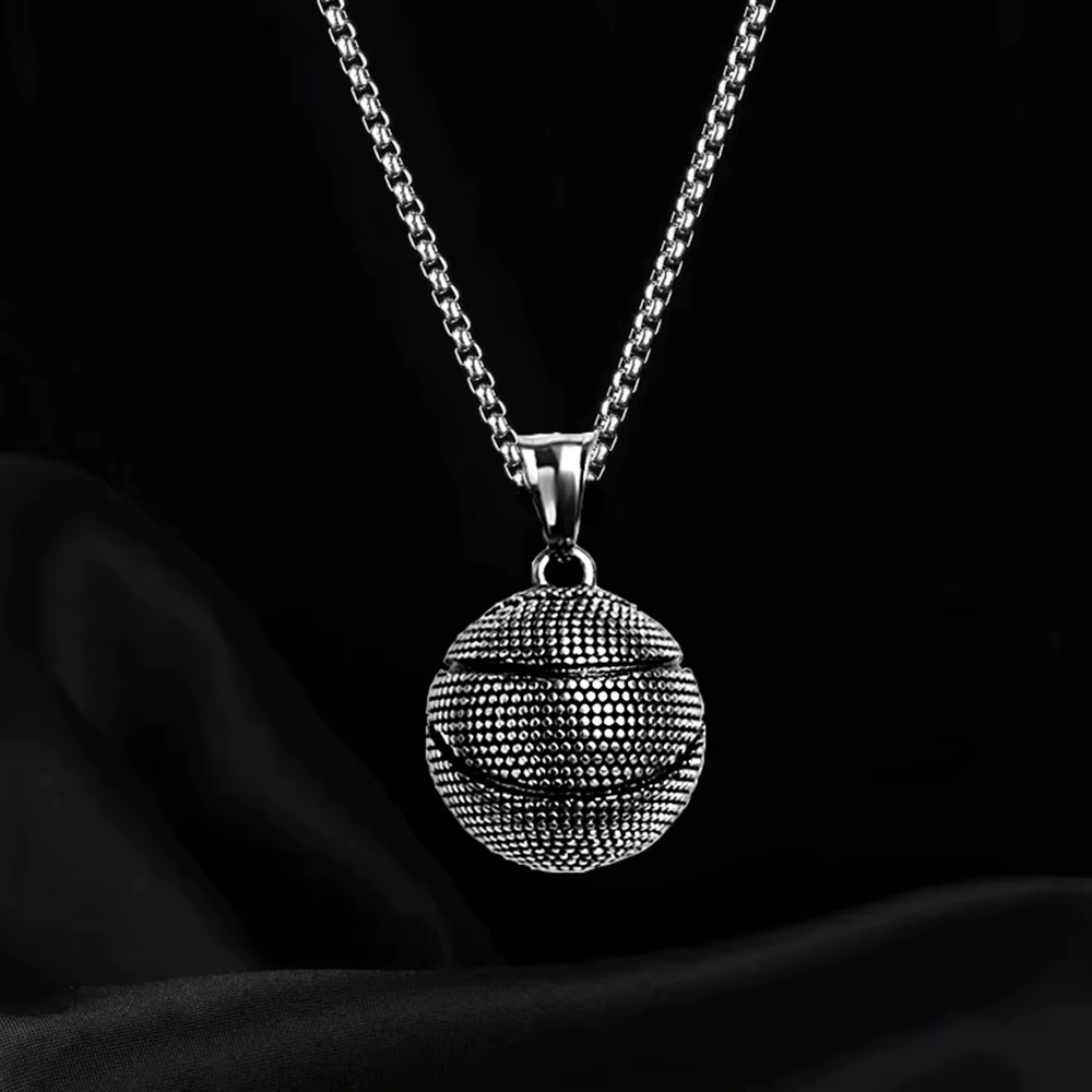 Pendentif basket-ball pour hommes, nouveau Style sportif, chaîne en acier inoxydable, mode Hip Hop,