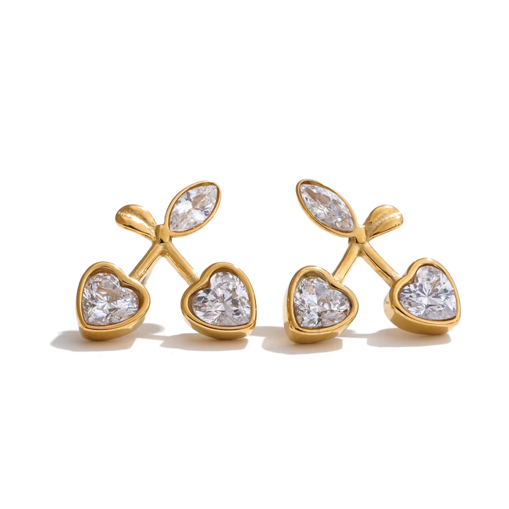 NiNice – boucles d'oreilles pour femmes, bijoux au choix, pendentif cerise, mignon, doux, Design à l