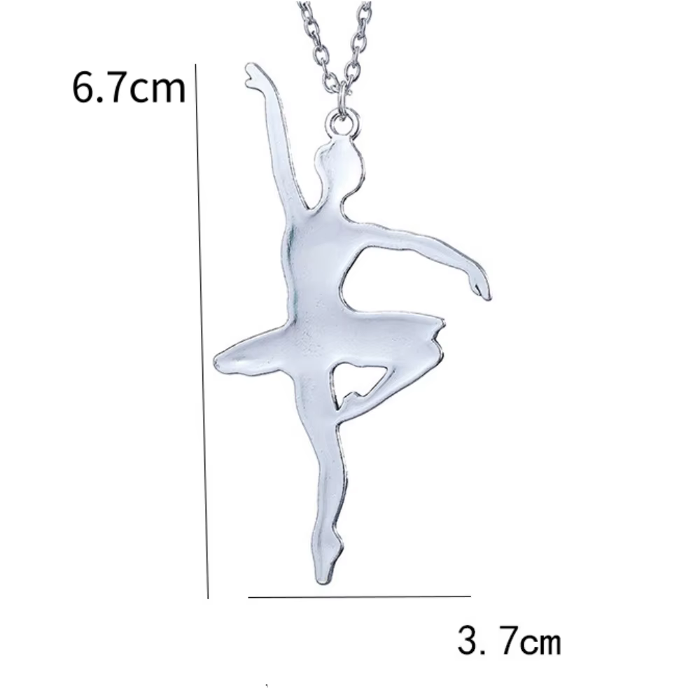 Collier pendentif ballerine couleur argent pour femmes, bijoux pour filles dansantes, cadeau d'anniv