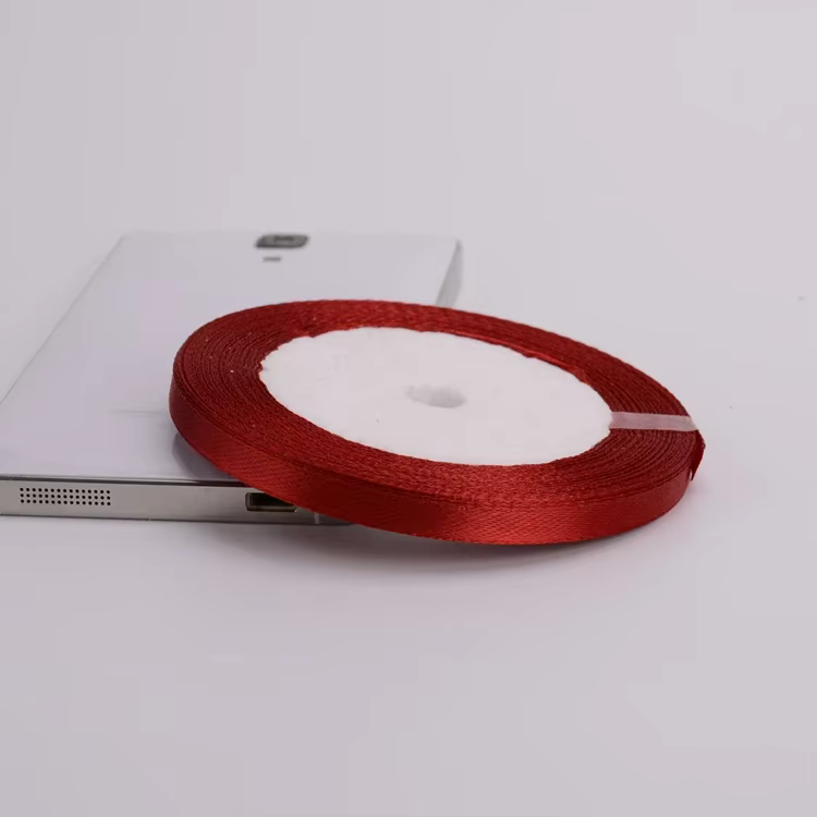 Nouveaux rubans en satin bordeaux de 25 yards (6 mm-75 mm) pour emballage, matériel de bricolage, nœ