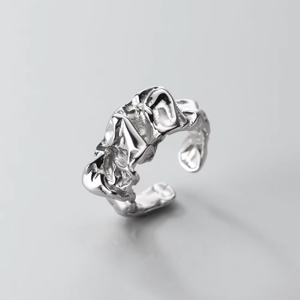 Bagues en argent Sterling 925 pour femmes, Couple minimaliste, fait à la main, Simple, large ouvertu