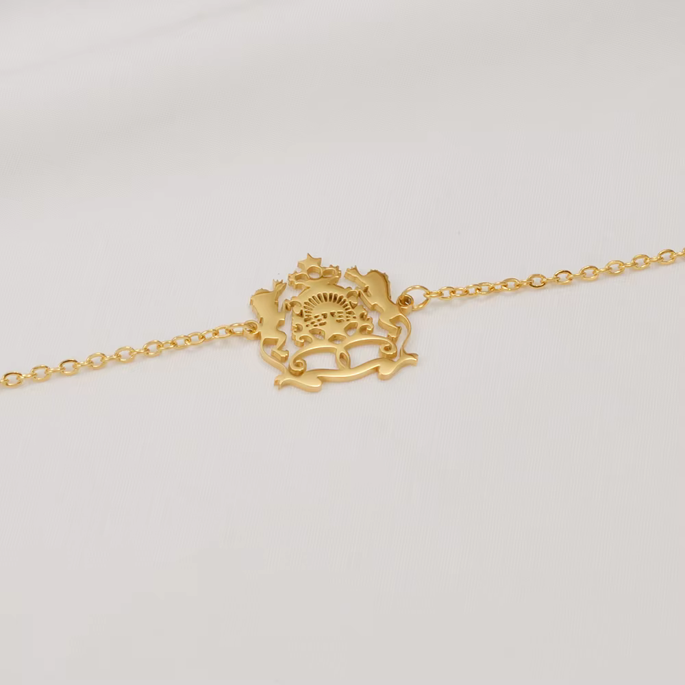 Bracelet Anniyo Maroc pour femmes, bijoux marocains, bracelet à breloques en acier inoxydable # 5063