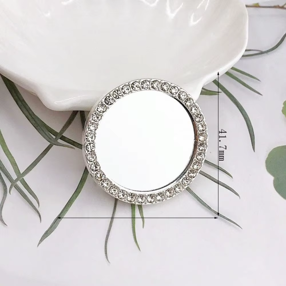 Miroir de maquillage réflecteur métallique, accessoire Compact pour beauté, cosmétique romantique