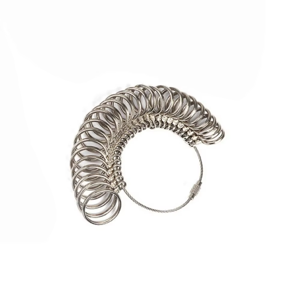 Kit de mesure de taille de bague en métal, tailles 1-36, avec mandrin, pour la fabrication et la rép