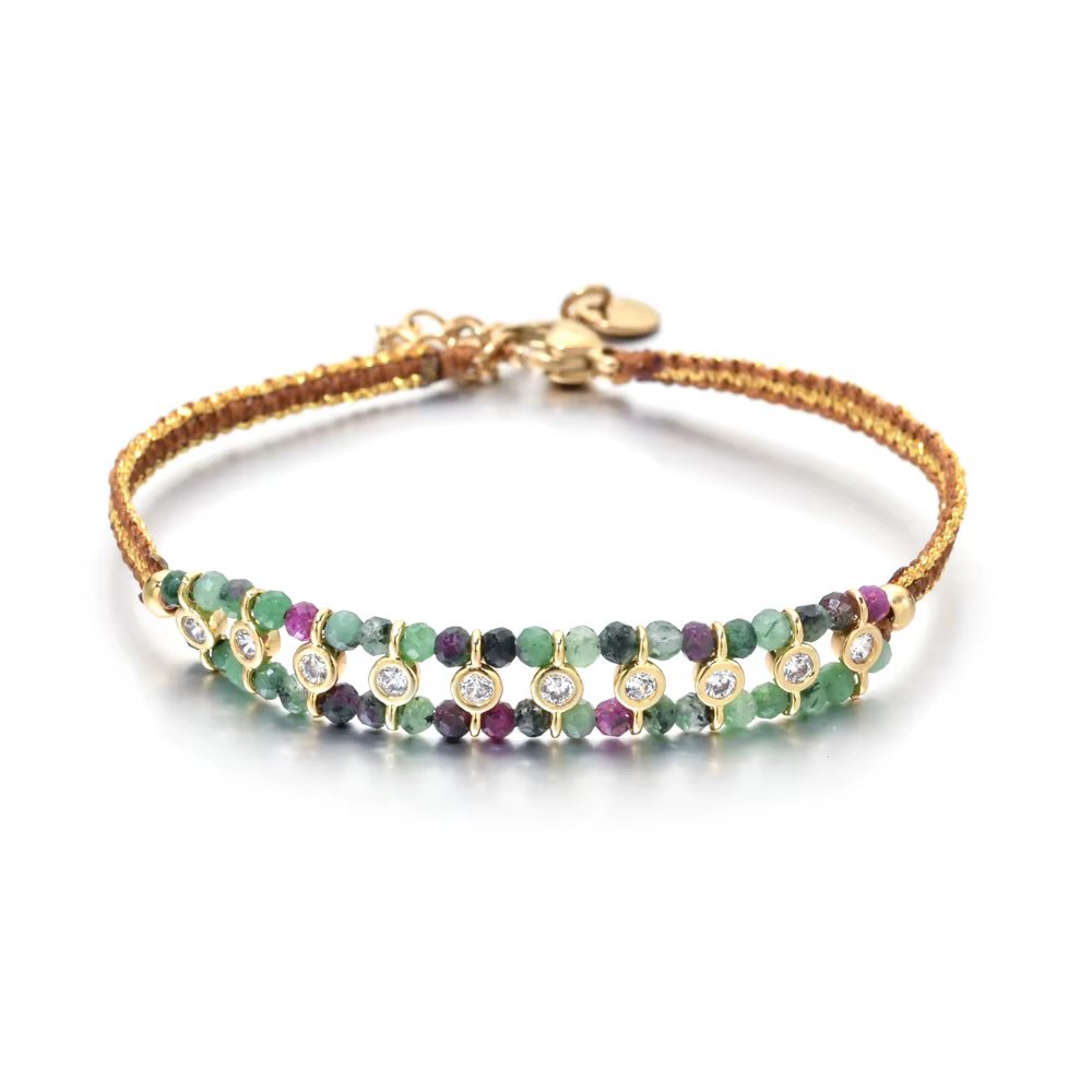 Nouveau bracelet tressé fait main 2026 pour femme, plaqué or, perles de cristal, bijoux tendance, Pu