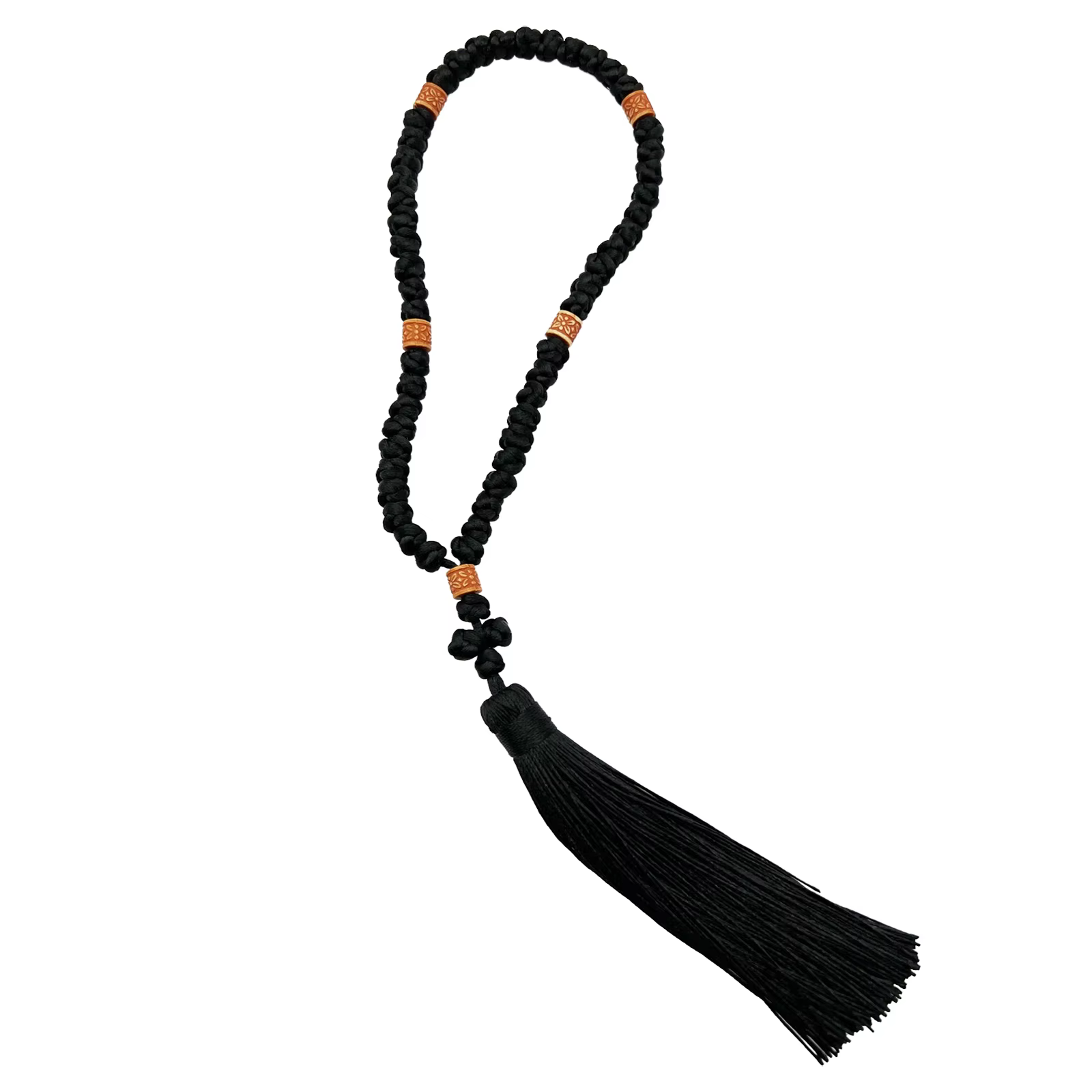 Corde de prière chrétienne à 50 nœuds et ULde prière, protection en polyester, bénédiction, breloque