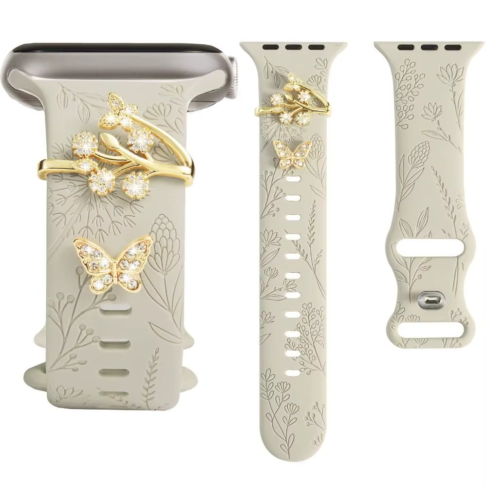 Ornement de bracelet de montre en métal, broche en diamant, bague décorative, breloques de ceinture,