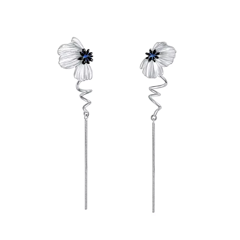 Thaya mode plaqué or femmes élégantes boucles d'oreilles argent aiguille boucles d'oreilles pour fil
