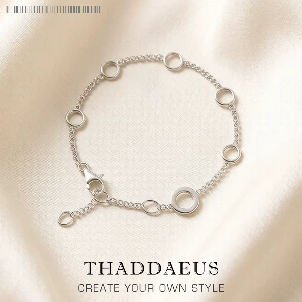 Bracelets à breloques de base avec œillets ronds, chaîne à maillons en argent Sterling 925, bijoux d