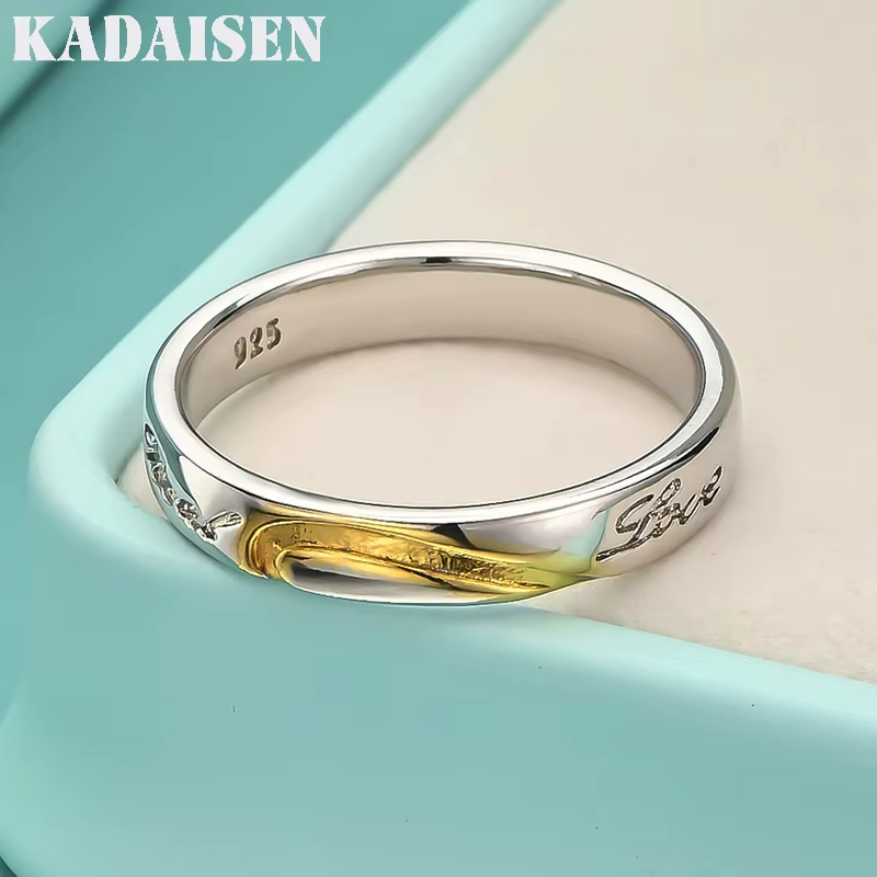 Argent sterling 925 lisse et rond 7-10 #   Bague pour femmes, bijoux de charme à la mode pour fête d