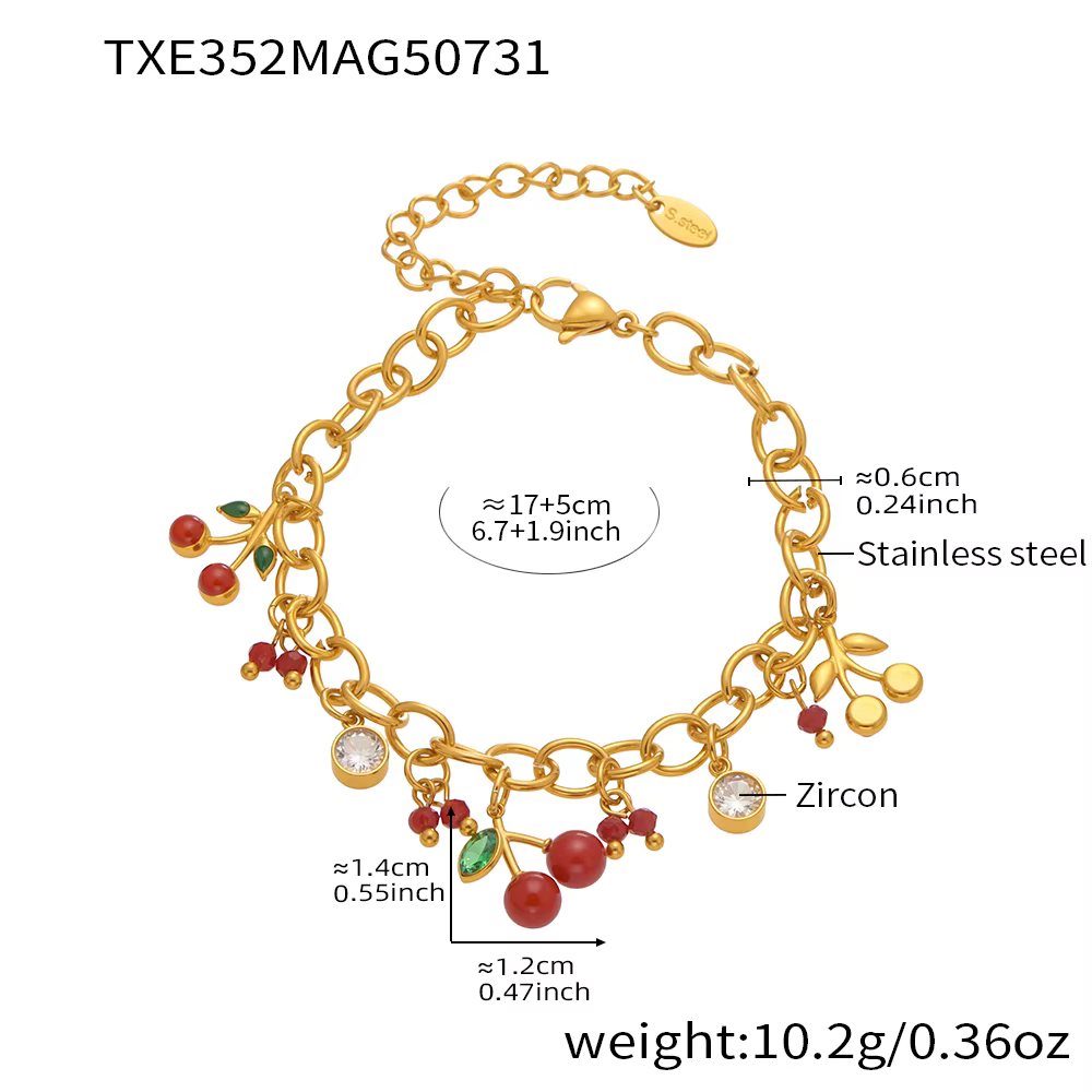 Bracelet de collier de chaîne en acier inoxydable pour femmes plaqué or 18 carats ne ternit pas avec