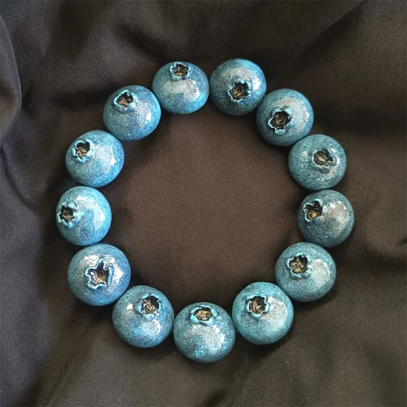 Bracelet à breloques aux baies sucrées |   Fil à perles de bleuets et de framboises |   Bijoux de fr