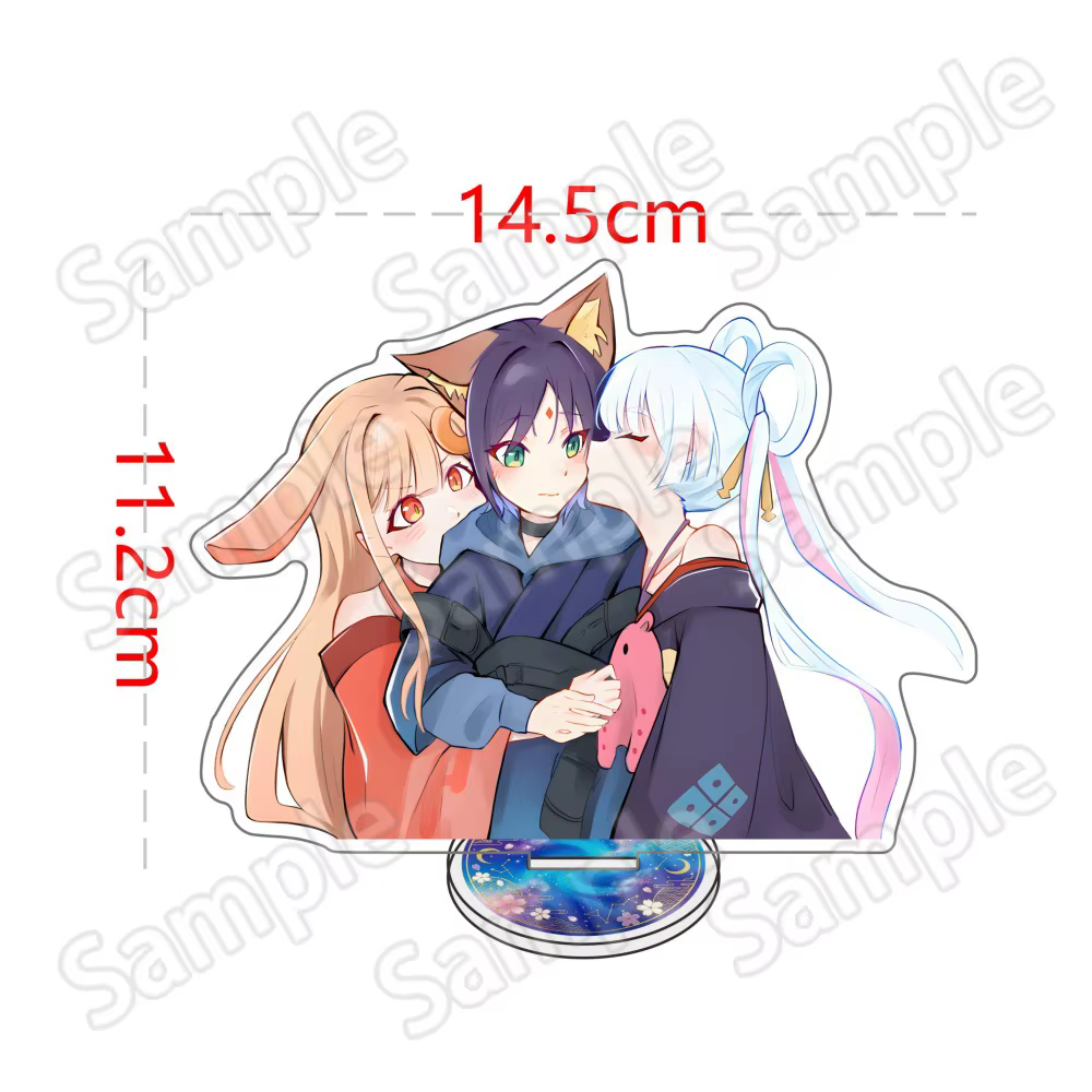 Figurine de personnage d'anime mignon en acrylique, support de bureau, ornement de collection, cadea
